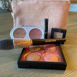 Sephora and Ipsy cheek color, highlight, and contour bag